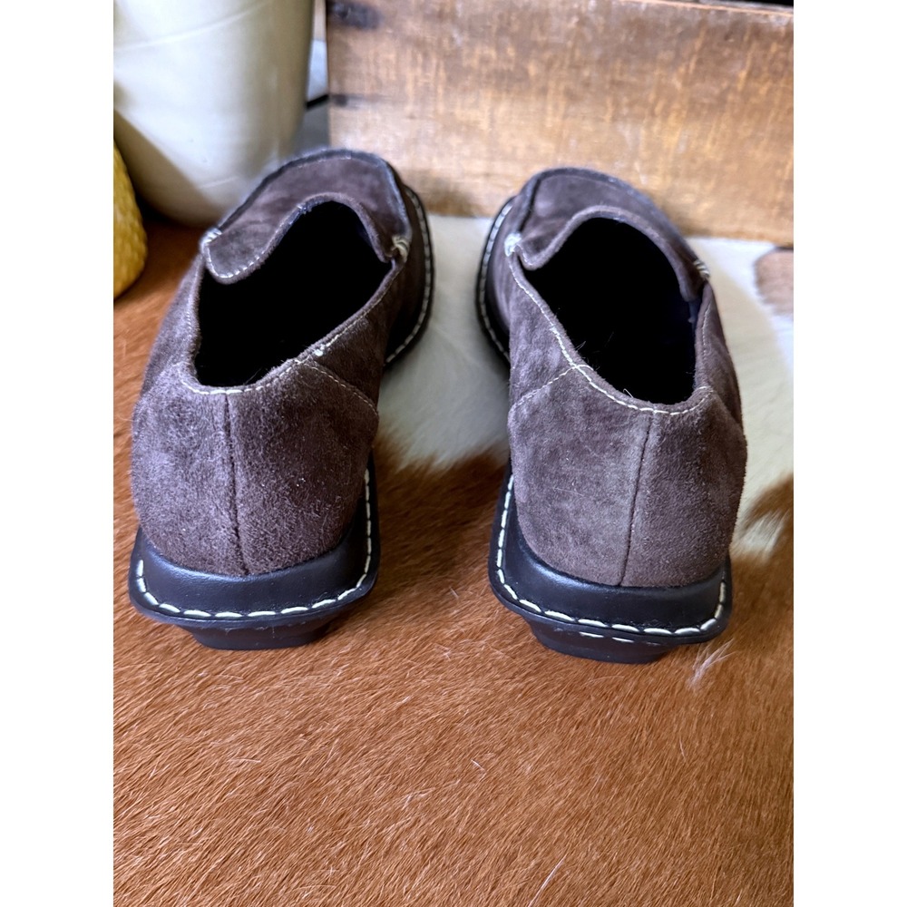 Passports by Bass Womens Brown Suede Leather Loafers Moc Toe Comfort Stitch 8M - Picture 6 of 9